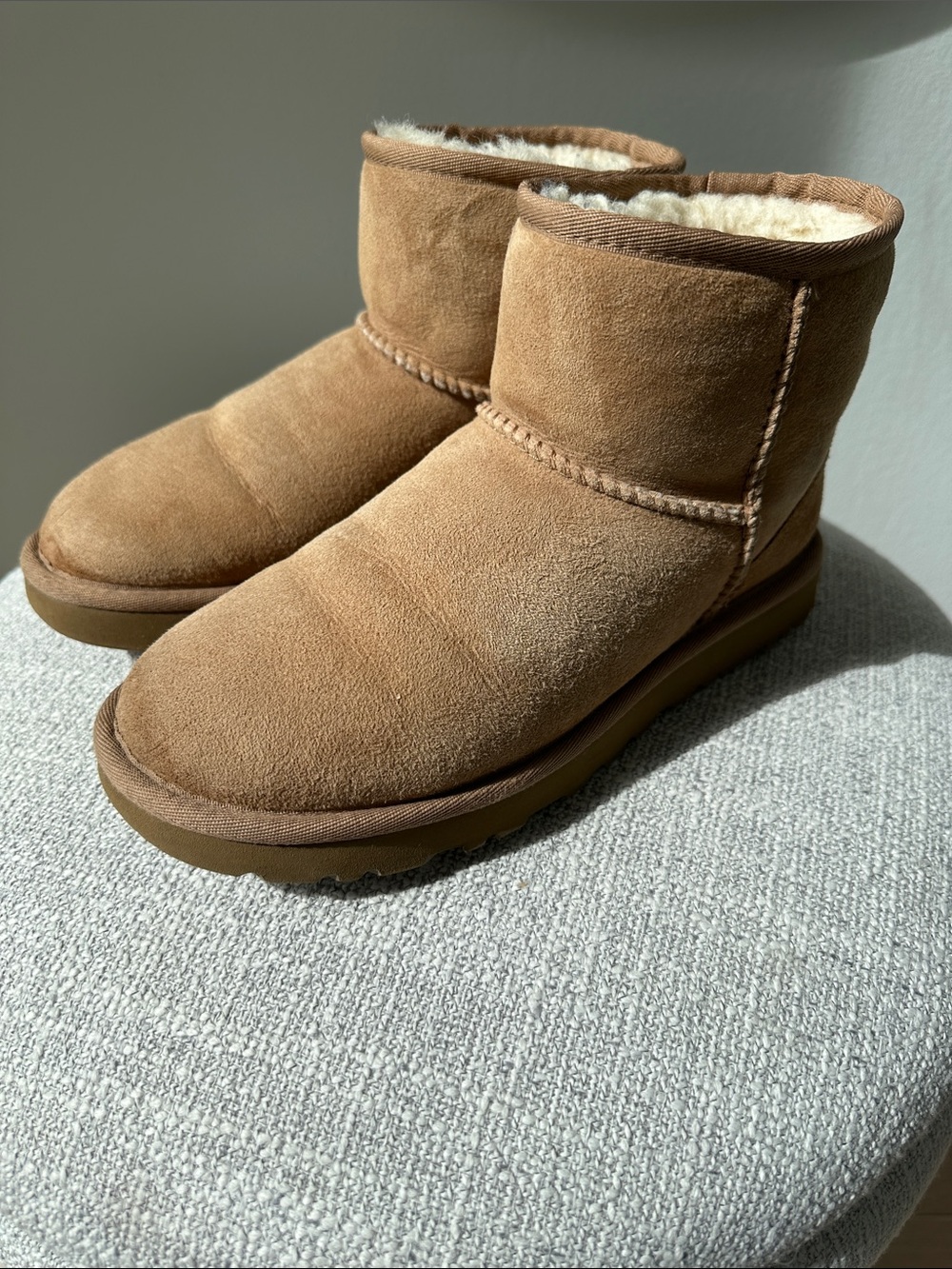 UGG Classic Mini Short Suede Shearling Boots